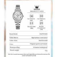 Reloj de Mujer Elegante OLEVS 5600 con Correa Acero Inoxidable, Estilo Clásico, Movimiento Cuarzo , Uso Diario, Res - details 4
