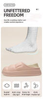 Chinelos De Invierno Para Mujer Con Peluche Adicional Cierre Pull on Material Superior EVA Tacón Medio Tipo De Suela EVA - details 1