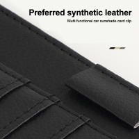 Organizador De Visera De Coche Multifuncional PU Para Gafas Tarjetas De Crédito Boletos Clip De Almacenamiento Para Sol - details 5