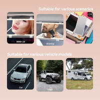 Espejo De Visera De Coche HD Con LED Y Pantalla Táctil Ajustable Y Luz Dimmable USB Recargable Dos Colores Espejo De Maquillaje Para Interior Del Automóvil - details 4