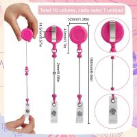 10pc Portadores De Bolas Reutilizables Con Cinta Retráctil Y Clips Para Nombre ID Para Mujeres Enfermeras Doctores Profesores - details 1