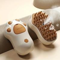 1pcs3-en-1 Limpieza Eléctrica Para Gatos Y Perros Con Cepillo De Masaje Silicone Herramienta De Peluquería Para Mascotas Auto-Limpieza - details 6