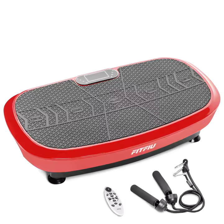 FITFIU Fitness PV-200 - Plataforma Vibratoria 3D Color Gris, 3 Planos de Movimiento, Pantalla LCD, 5 Programas + 180 velocidades, Control Remoto y Bandas Elásticas, para Musculación y Moldeado - 1