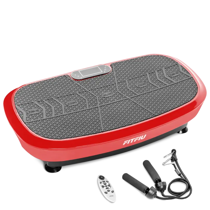 FITFIU Fitness PV-200 - Plataforma Vibratoria 3D Color Gris, 3 Planos de Movimiento, Pantalla LCD, 5 Programas + 180 velocidades, Control Remoto y Bandas Elásticas, para Musculación y Moldeado - 1