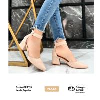 Eva Zorteon - Zapatos de Tacón ancho con Tiras Traseras Mujer,Marca TULIPANO . - details 3
