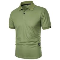 Camisa Polo Hombre Verano Manga Corta Color Sólido Transpirable Camiseta Ligera Para Fitness Estilo Callejero Cuello Redondo - details 5