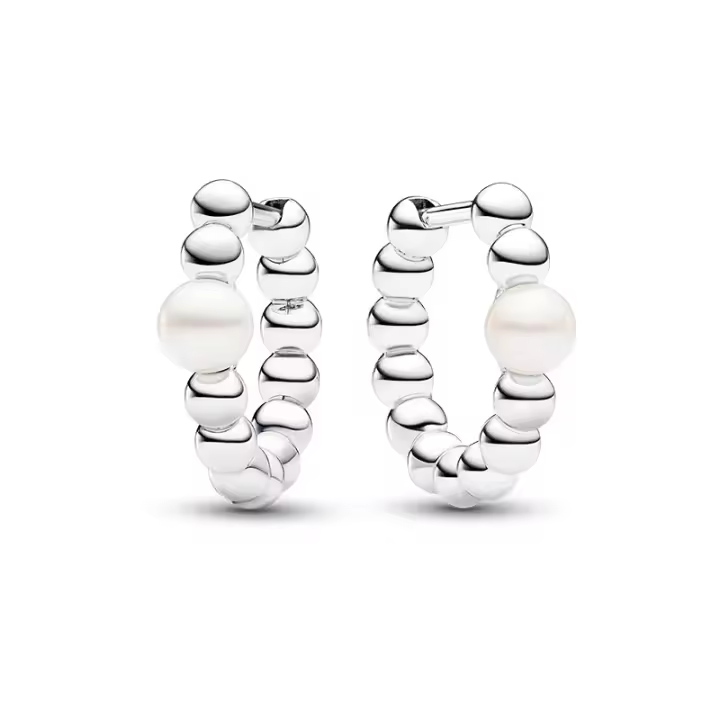 Pandora - Pendientes de Ano con Perlas cultivadas de Agua Dulce - 1