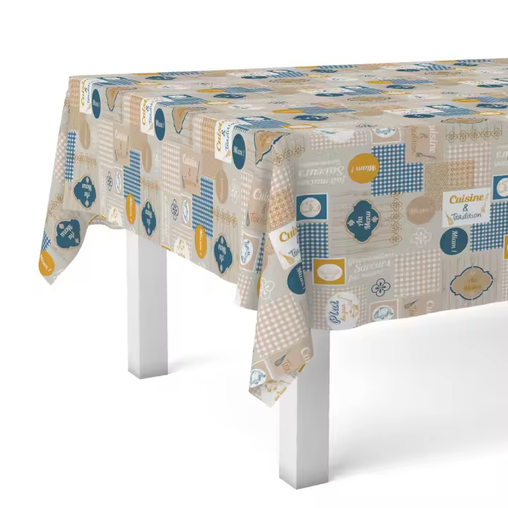 Mantel Hule MIAM de Valentia Home | Estampado Antimanchas | Repelente de Agua | Protección Duradera | Varios Tamaños, Dos colores - 1