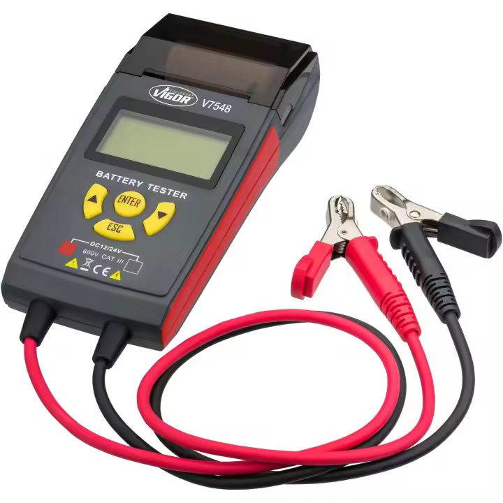 Vigor V7548 Comprobador de Batería y Carga 12/24V - Indicación de Carga - Uso Móvil - 1