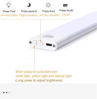 Luz Nocturna LED Recargable Por Sensor De Movimiento Ultrafina Para Decoración De Dormitorio Escalera Armario Cocina Luz Detector Inalámbrica - details 1