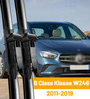 Limpiaparabrisas Delantero Para Mercedes Benz B Clase W246 2011-2019 B180 B200 B220 B250 Láminas De Limpieza De Ventosa Natural De Goma Negro Resiste +158℉ a -40℉ - details 0