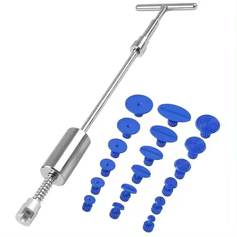 Kit de extracción sin pintura para coche, herramienta de eliminación de abolladuras, martillo en T, constructor de pegamento A+ - 1