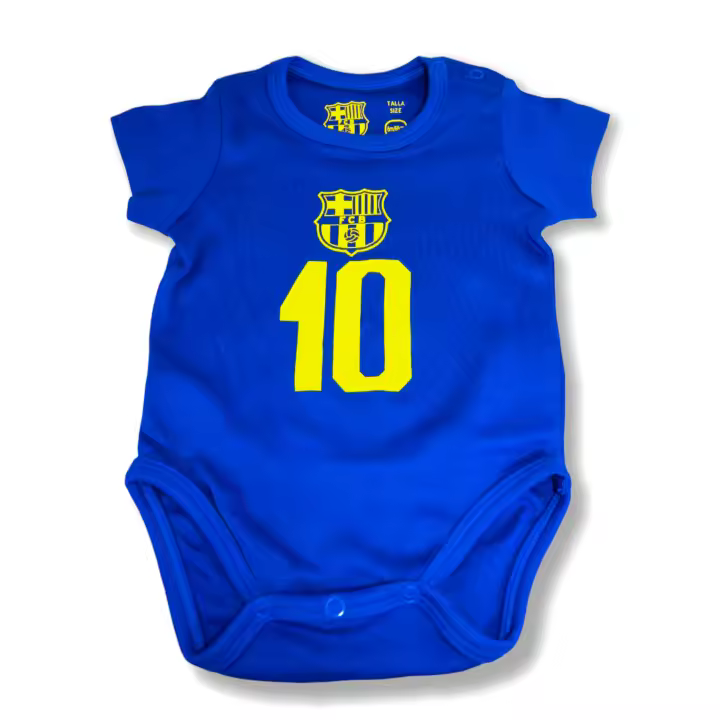 Body Bebe pack x 2 unidades 100% Algodón personalizado Fc Barce/ona Escudo Oficial - 1
