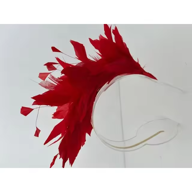 Diadema de plumas roja - 1