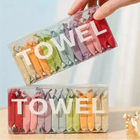 Juego De 14 Toallas Desechables Comprimidas Para Viajes Toalla Gruesa Portátil Para Limpieza Facial Y Belleza - details 0