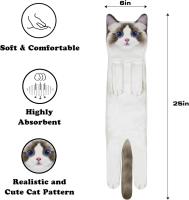 Divertidos Gatos Toallas de Mano Suspendible- Decoración Gato Baño Cocina - Toalla Absorbente Animal Regalos Navidad Cumpleaños Amigo Invisible-Regalos Originales Graciosos Mujer Amantes de Los Gatos - details 0