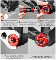 Muqui Engranaje Inferior De Aleación De Titanio BB68 Bicicleta Cerámica Cuadrado Taper Eje 103/107/110/113/119/122mm Para Montañas - details 4