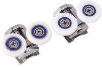 Paquete de rodilllos para Mampara de Ducha, 2 poleas Superiores and inferiores, Kit de reemplazo para Mampara de Ducha de aleación de zinc de 26 mm (2 Superiores + 2 with perillas) - details 2