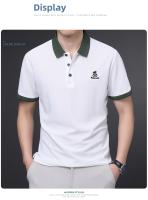 Camisa Polo Para Hombre Con Bordado De Oso Cartoon Manga Corta Estilo Casual Transpirable Para Verano 2024 Comodidad Y Brevedad - details 22