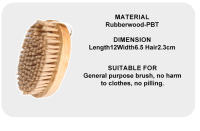 Cepillo De Limpieza Para Zapatos Y Ropa Con Cerdas De Goma Y Madera Suave Herramientas Domésticas No Dañinas Para Zapatos Y Ropa - details 8
