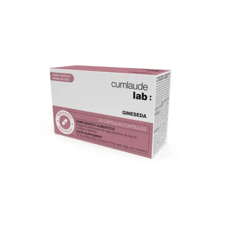 Cumlaude Lab Gineseda 30 Cápsulas | Alivia los Síntomas de la Menopausia | Con Isoflavonas de Soja - 1