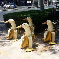 Decoración Creativa De Jardín Arte Patrón De Pato Banana Resina Vintage Adorno De Jardinería Artesanal Para El Hogar - details 1