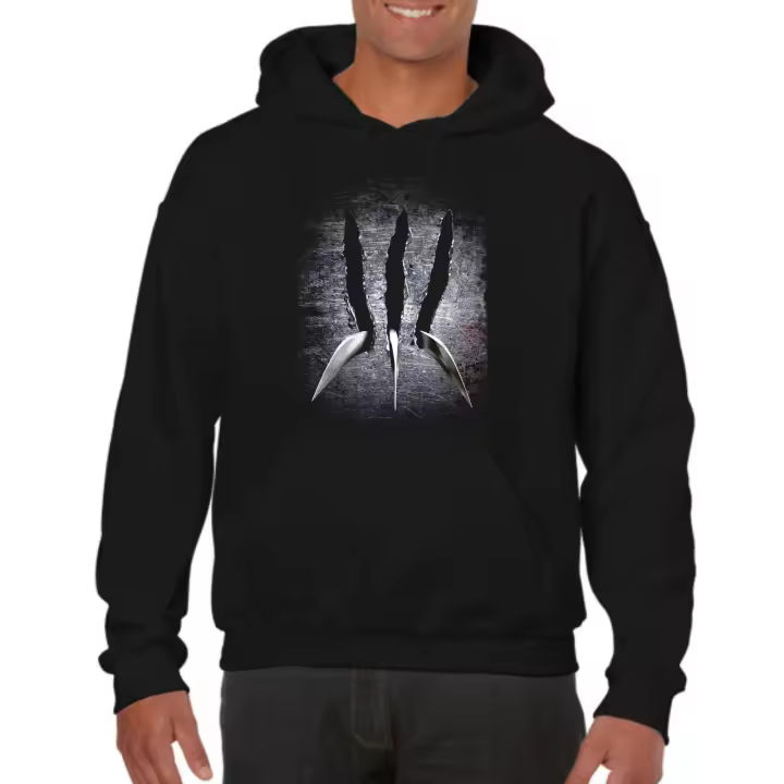 The Fan Tee Sudadera Con Capucha de HOMBRE Lobezno Bat man 002 - 1