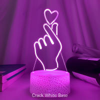 Lámpara Nocturna LED 3D Para Niños Luz De Noche Creativa Para Mesa Lámpara De Cama Romántica Decoración De Hogar Regalo Para Niña - details 5