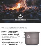 Taza De Camping Widesea De Aluminio Plegable Para Exterior Cocina Picnic Viajes Senderismo Sin Manija Resistente Al Agua Hervida - details 0