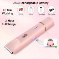 Epilador Eléctrico 2 En 1 Para Mujeres Trimmer De Bikini Y Cara Afeitadora De Bigote Portátil Painless Para Cuerpo Axilas Piernas - details 7