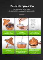 Difusor de Aceites Esenciales, Difusor de Aromas y Esencias 300ml, Humidificador con Aceites Esenciales, 7 Colores Distintos, Ambientadores de Hogar, Humidificador de Aromas Cable USB. - details 2