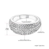 Anillo De Moda Lokaer 316L Acero Inoxidable Pave Cubic Zirconia Para Mujer Platinado Dorado Joyería Para El Dedo Regalo R23102 - details 2