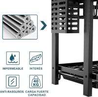 Estante de Dish Escurreplatos Acero Inoxidable Cocina (43.5 * 24.5 * 34.5), Primer Piso Escurridor de Platos para Fregadero, Escurre Platos Armarios, Escurreplatos Negro - details 0