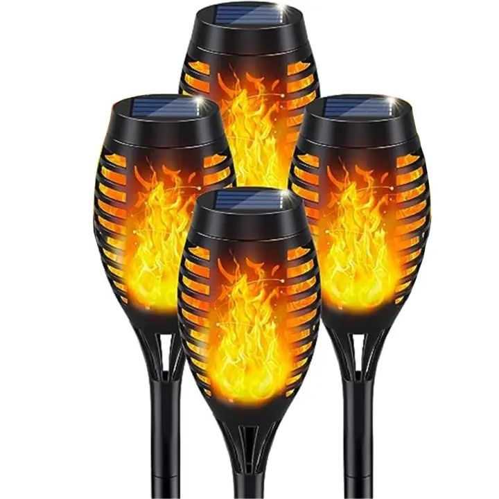 Luz Solar parpadeante para exteriores, decoración de jardín, resistente al agua, antorchas de llama, decoración de Patio, camino - 1