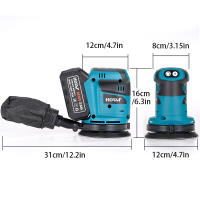 Hormy Polisihadora Cordless 125mm 3 Velocidades Regulables Herramienta De Cera Para Coche Reparación De Rasguños Conectada Al Aspirador - details 1