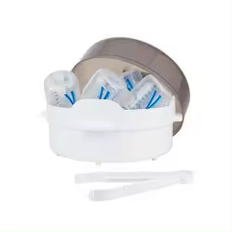 Esterilizador Dr Browns Vapor Microondas Seguro para Plásticos 4 Biberones - 1