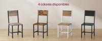 VASAGLE Juego de 2 Sillas de Comedor, Marco de Acero, Estilo Industrial, para Comedor, Salón, Cocina, Gris Carbón y Negro Tinta/Greige Mélange y Gris Mate/Marrón Trigo y Blanco Nube - details 4
