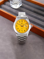 Reloj De Pulsera De Cuarzo Para Hombre 2024 Reloj De Moda De Negocios Casual De Acero Inoxidable Plateado Clásico De Alta Calidad Con Marcadores Arábigos Y Calendario Completo - details 9