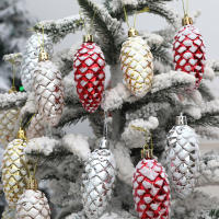 Adornos De Árbol De Navidad Con Conos Pintados Colgantes Para Decoración Del Hogar Regalos De Navidad Accesorios De Arbolito - details 6
