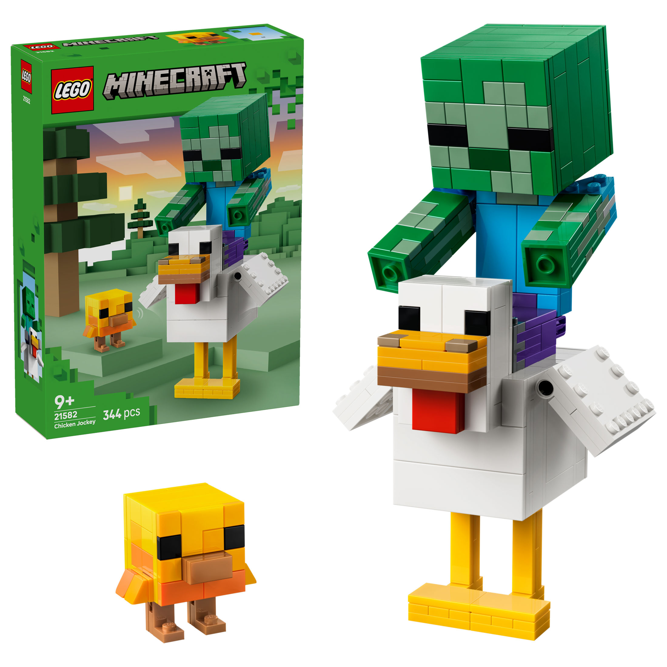 LEGO® 21582 Minecraft® Jinete de Gallina – Set de Construcción – Decoración