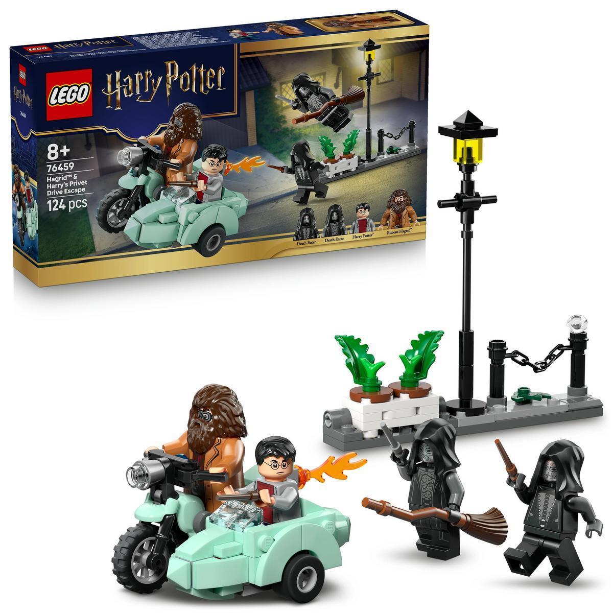 [PREVENTA] LEGO® 76459 Harry Potter™ Hagrid™ y Harry: Huida de Privet Drive Moto de Juguete de Construcción con 4 Minifiguras para Niñas y Niños de 8 Años o Más