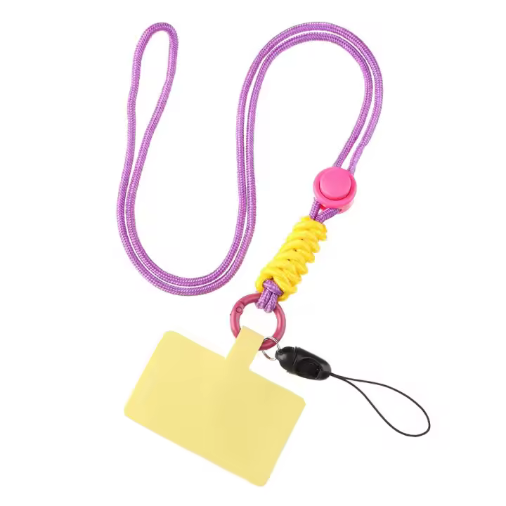 Cuerda Colgante Para Teléfono Móvil Universal Ajustable Desmontable Correa De Colgador Para Seguridad De Teléfono Unisex Material Poliéster Y Metal - 1