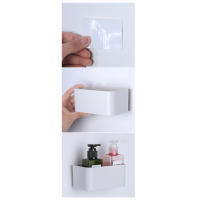 Organizador De Pared Para Maquillaje Y Cocina Caja De Almacenamiento Con Gancho Adhesivo Estante Para Baño Y Cocina Contenedor De Organizador De Cajones Material PP Montaje En Pared - details 7