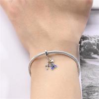 Encanto De Cruz Corona Virgen María En Plata De Ley 925 Para Pulseras Pandora Joyería Fina Para Mujer Regalo Irregular - details 3