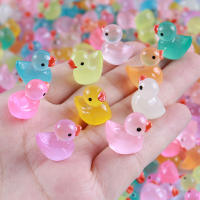 100 Pcs Ornamentos De Resina De Pato Cartoon Brillantes Al Aire Libre Decoraciones Para El Hogar Y Escritorio Regalos Creativos - details 3
