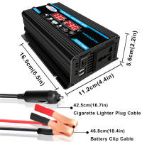 Inversor de corriente LED para coche, convertidor de cargador, adaptador Dual USB, transformador de voltaje de onda sinusoidal modificada, 4000W, 12V a 220V/110V - details 7