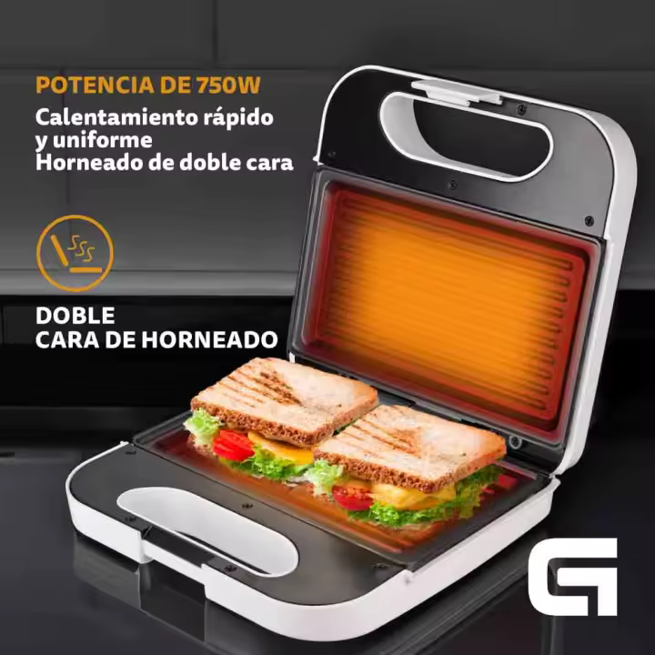 Sandwichera Grill SAN-GRILLBL - 750W -  Blanco - 1