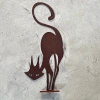 1pc Adorno De Jardín De Hierro Fundido Con Serie De Gato Rusticidad Para Valla De Halloween Decoración Exterior Para Fiesta De Jardín - details 2