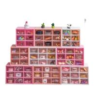 Caja De Almacenamiento Para Joyería Y Maquillaje Organizador De Cajones Mini Mesita De Mujer Corazón Plástico a Prueba De Polvo - details 3