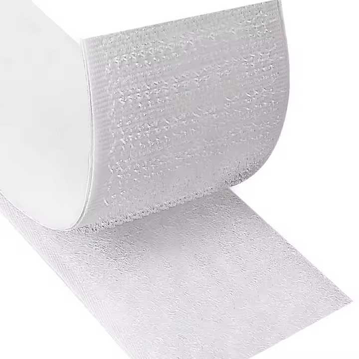 8 Metros 20 mm Auto Adhesivo Cinta Rollo Hook y Loop Tape Gancho y Cinta de Lazo (20 mm x 8 m, Blanco) - 1